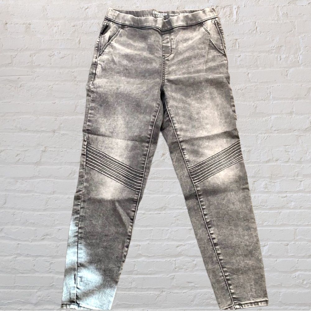 𝅺denizen High rise jeggings‘s grey four pockets/detailing by knee medium